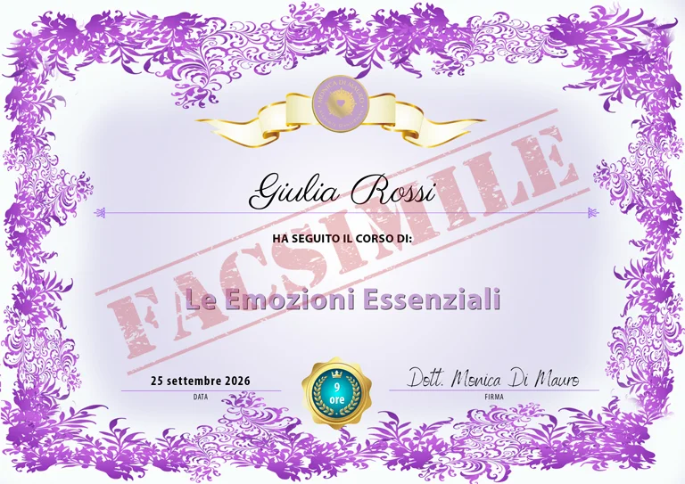 Attestato: Le Emozioni Essenziali
